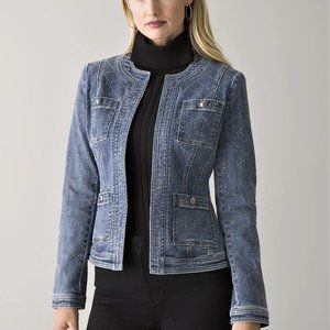 WHITE HOUSE BLACK MARKET LIMITED EDITION EMBELLISHED DENIM JACKET NEW W TAGS 4